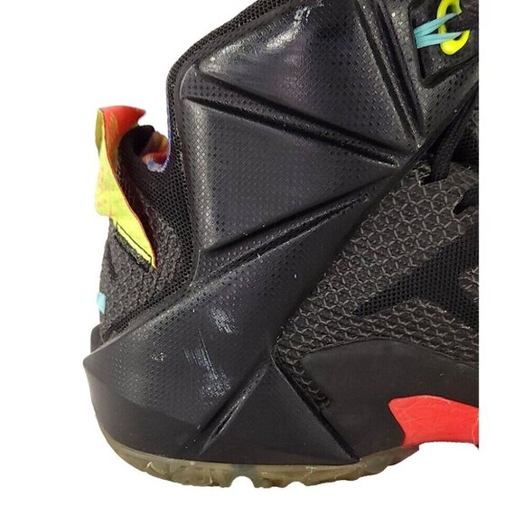 Nike LeBron 12 Data Size 10 Mens Sneakers Black 684593 068 - Picture 9 of 13